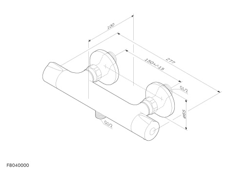 Смеситель для душа Am.Pm Like F8040000 с термостатом, хром