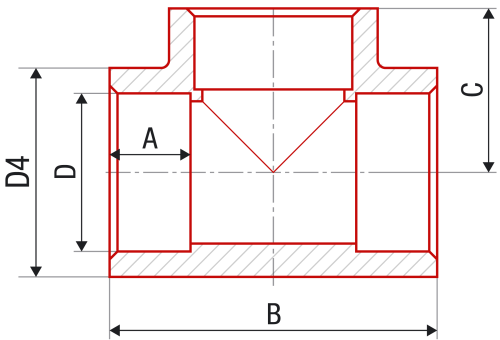 Тройник FV-plast 25х25х25 полипропилен AA208025000