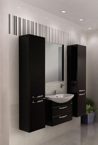 Тумба Акватон Ария 65 М черный, подвесная 1A123301AA950