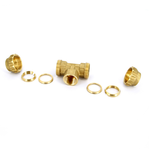 Тройник с резьбой Tiemme 25x3/4"Вx25 латунь для ПНД 3400030