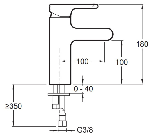 Смеситель для раковины Jacob Delafon Singulier E10496-CP хром