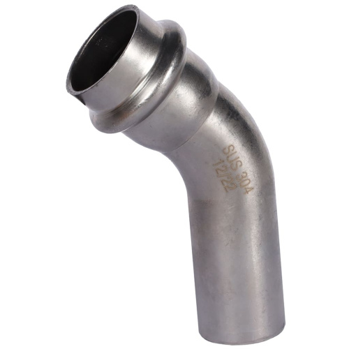 Угольник 45° однораструбный НПр 22x22 пресс, нержавеющая сталь Rommer