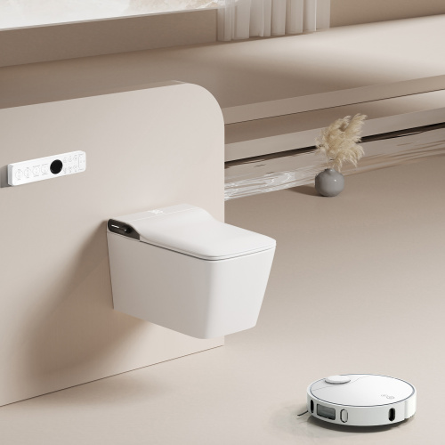 Электронный, подвесной унитаз-биде ABBER Rechteck AC1215S белый