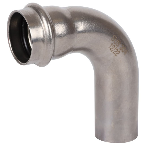 Угольник 90° однораструбный НПр 28x28 пресс, нержавеющая сталь Rommer