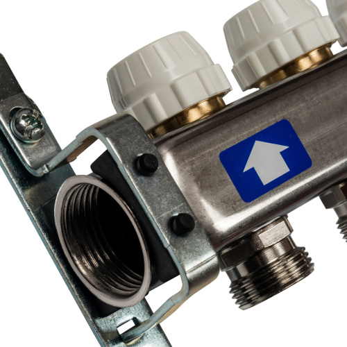 Коллектор отопления STOUT 1"нержа., 8x3/4" с расxодомерами, без кранов SMS 0927 000008