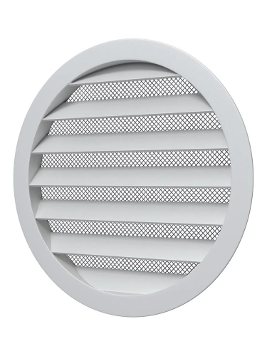 16РКМ, Решетка вентиляционная круглая D185 алюминиевая с фланцем D160