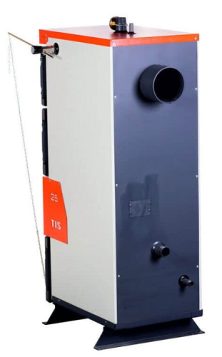 Котел твердотопливный 25кВт TIS PRO 25 с терморегулятором