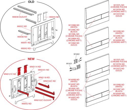 Смывная клавиша Alcaplast M1710, белый
