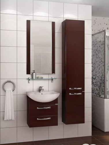 Тумба Акватон Ария 50 М темно-коричневый, подвесная 1A140001AA430