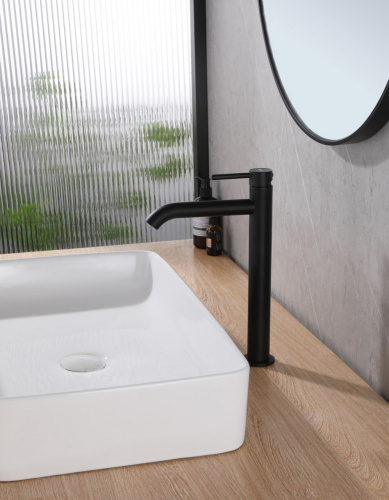 Смеситель для раковины ABBER Wasser Kreis AF8111B черный матовый