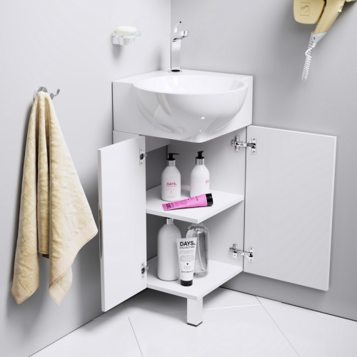 Тумба с умывальником AQWELLA Rio 46 Белый Rio.01.04