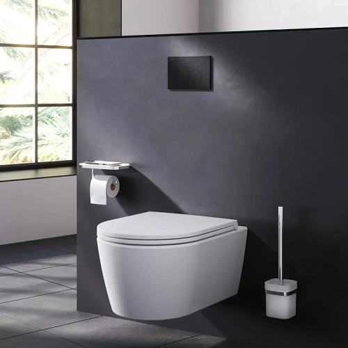 Кнопка для инсталляции пневматическая Am.Pm Pro L I049038 пластик, черный матовый