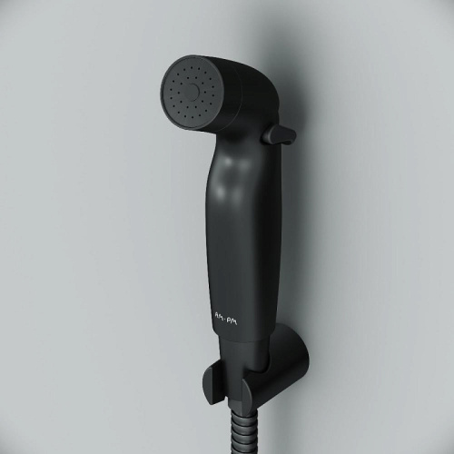 Гигиенический душ Am.Pm F0202022 черный: лейка 32 мм, держатель, шланг 1200 мм