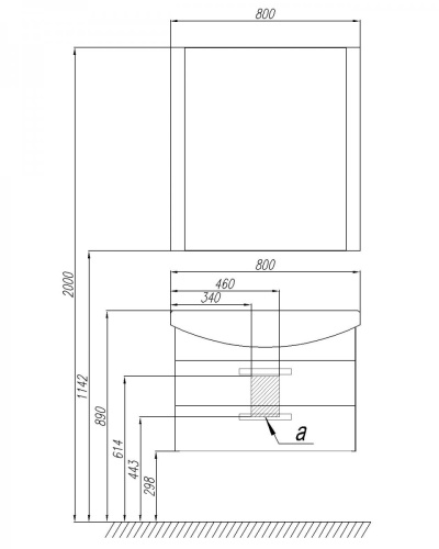 Тумба Акватон Ария 80 М темно-коричневый, подвесная 1A140801AA430