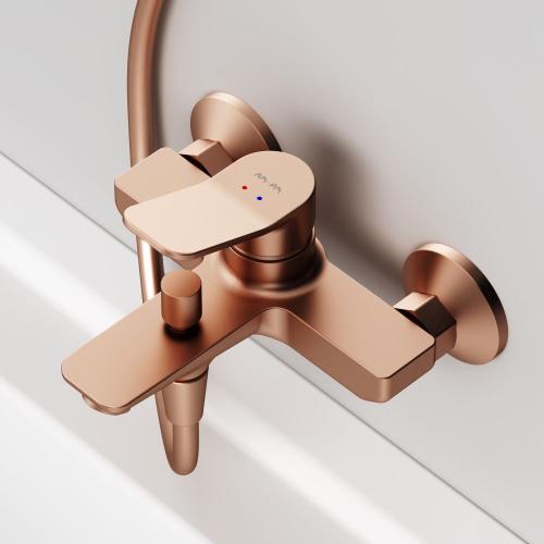 Смеситель для ванны AM.PM X-Joy F85A10044 розовое золото