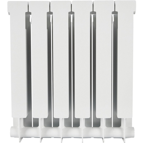 Биметаллический радиатор STOUT ALPHA 500 - 6 секций, боковое, белый RAL 9016