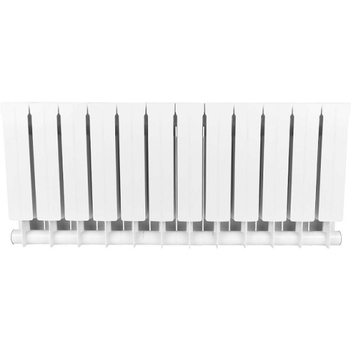 Биметаллический радиатор STOUT STYLE 350 - 12 секций, боковое, белый RAL 9010