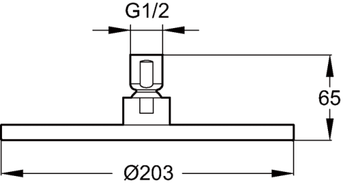 Верхний душ Jacob Delafon Eo E14536-CP хром