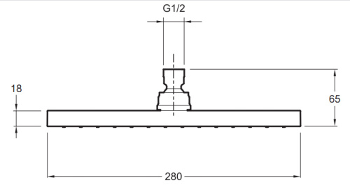 Верхний душ Jacob Delafon Eo E3875-CP хром