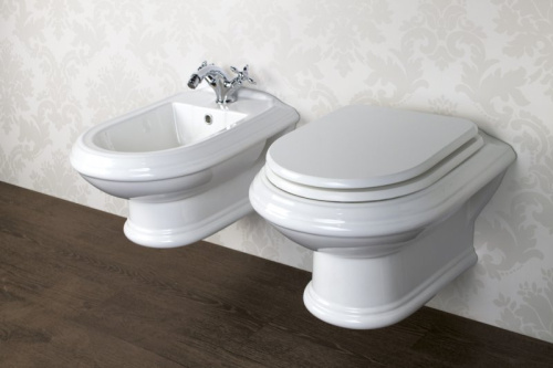 Сиденье для унитаза Cezares микролифт, орех, крепление бронза  CZR-T-163-W-S-BR