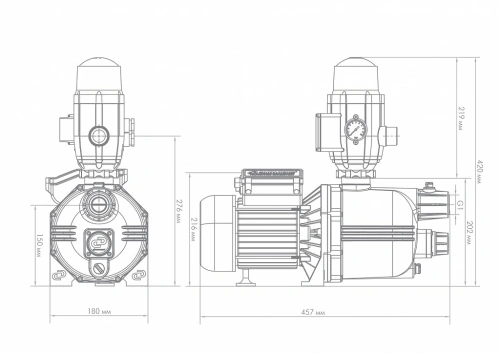 Поверхностный насос Джилекс ДЖАМБО 70/50 П-К "Комфорт" 4001