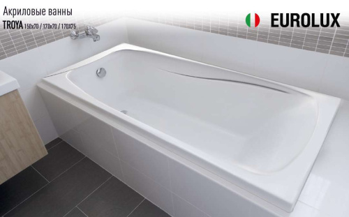 Акриловая ванна Eurolux TROYA 170x70 E1017070039