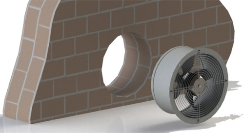 Вентилятор осевой фланцевый ВО-Ф-2,3