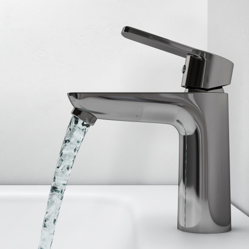 Смеситель для раковины Abelsberg Lineara UNF23508CH, глянцевый хром