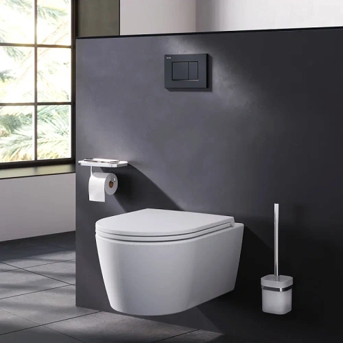 Кнопка для инсталляции механическая Am.Pm ProC S I070238 пластик, черный матовый