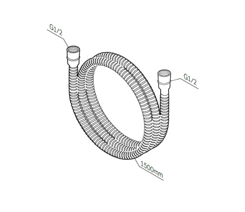 Душевой шланг 1500 мм Am.Pm F0400664 хром, пластик