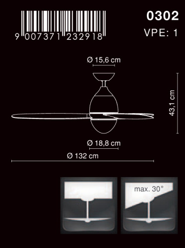 Люстра-вентилятор Globo Premier 0302