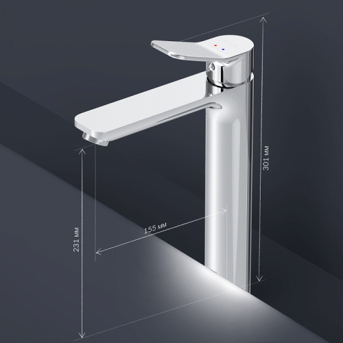 Смеситель для раковины AM.PM X-Joy F85A92000 высокий, хром