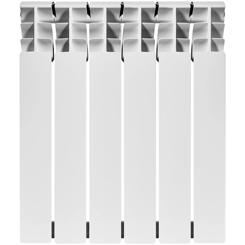 Биметаллический радиатор Rommer Plus Bm 500 - 6 секций, боковое, белый RAL9016