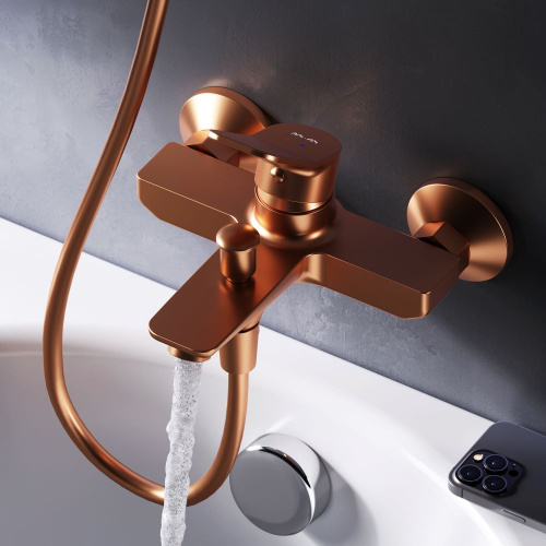 Смеситель для ванны AM.PM X-Joy F85A10044 розовое золото