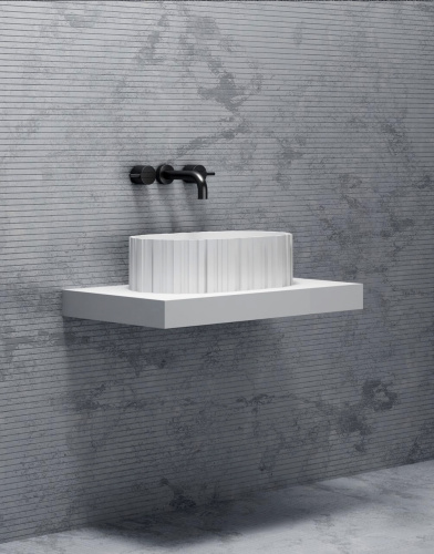 Раковина накладная ABBER Stein AS2655 белая матовая