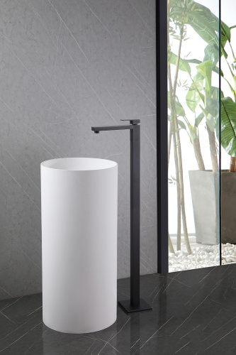 Смеситель для раковины ABBER Daheim AF8241B напольный, черный матовый