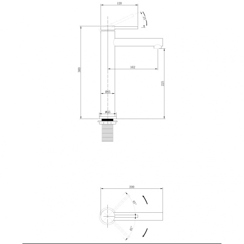 Смеситель для раковины ABBER Emotion AF8811G золото матовое