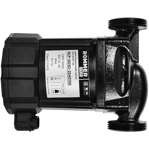 Циркуляционный насос Rommer Profi EVO 25/40-130 мм, до 43 л./мин., с теплоизоляцией