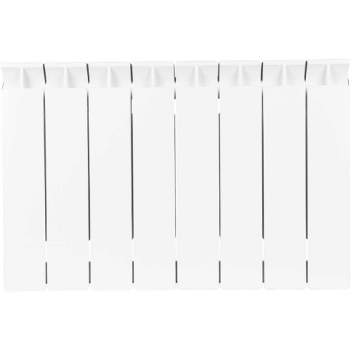 Биметаллический радиатор STOUT STYLE 350 - 8 секций, боковое, белый RAL 9010