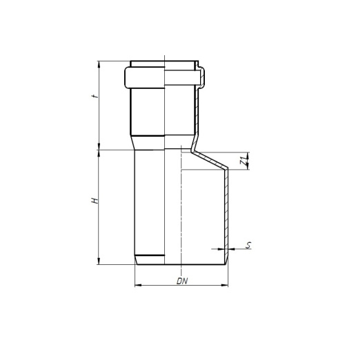 Переход 50x40 эксцентрический, редукция HTR Ostendorf
