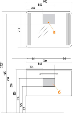 Тумба Акватон Валенсия 90 белый жемчуг, подвесная 1A123501VAG30