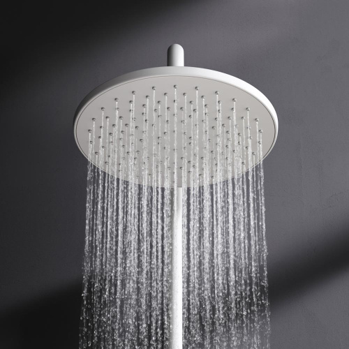 Душевая система Am.Pm Gem F0790033 белый: переключатель, стойка с верхним душем, ручной душ