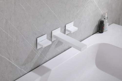 Смеситель для раковины ABBER Daheim AF82122W скрытого монтажа, белый матовый