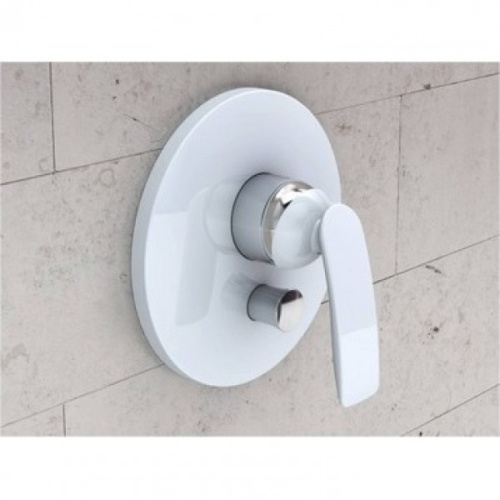 Смеситель для скрытого монтажа Kludi Balance 526509175 Белый/Хром, автоматическое переключение душ/ванна, термостат, неполный комплект