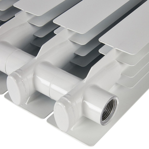 Алюминиевый радиатор STOUT ALPHA 500 - 10 секций, боковое, белый RAL 9016