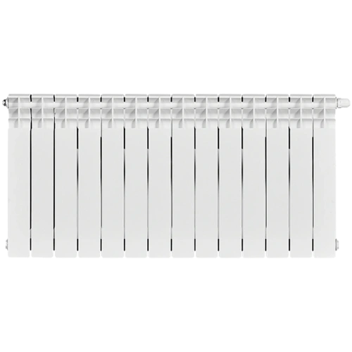Биметаллический радиатор STOUT TITAN VENTIL 500 - 14 секций, нижнее справа, белый RAL 9016