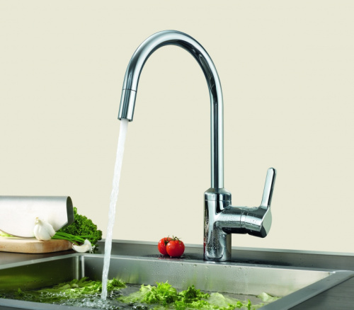 Смеситель для кухни Kludi Bingo Star 428510578 хром, выдвижной излив