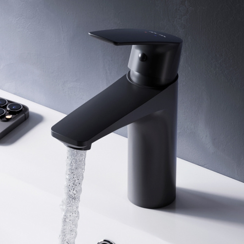 Смеситель для раковины AM.PM Gem F90A02122 излива 99 мм, черный