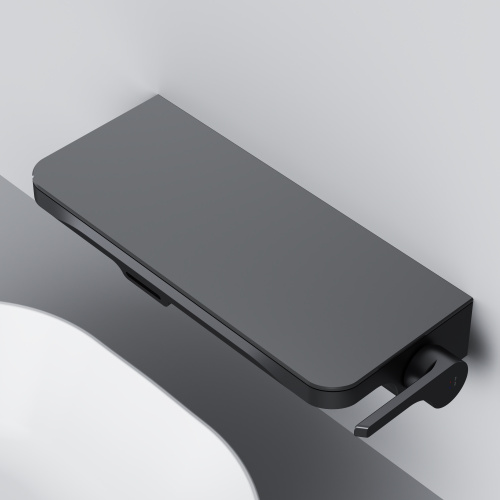 Смеситель для раковины Am.Pm Func F8F72722 встраиваемый с полкой и каскадным изливом, черный