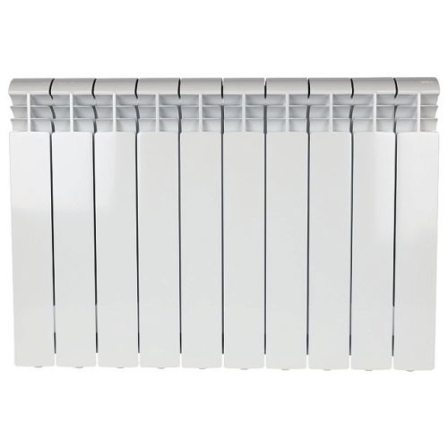 Алюминиевый радиатор STOUT VEGA 500 - 10 секции, боковое, белый RAL 9016